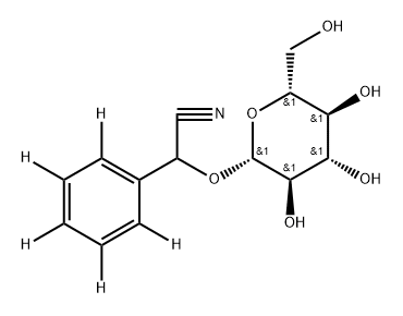 2-(phenyl-d5)-2-(((2R,3R,4S,5S,6R)-3,4,5-trihydroxy-6-(hydroxymethyl)tetrahydro-2H-pyran-2-yl)oxy)acetonitrile Structure