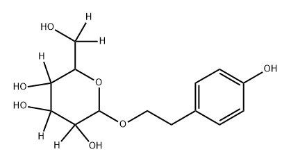2-(hydroxymethyl-d2)-6-(4-hydroxyphenethoxy)tetrahydro-2H-pyran-3,4,5-d3-3,4,5-triol Structure