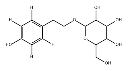 2-(hydroxymethyl)-6-(2-(4-hydroxyphenyl-2,3,5,6-d4)ethoxy)tetrahydro-2H-pyran-3,4,5-triol Structure