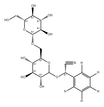 (2S)-2-(phenyl-d5)-2-(((3R,4S,5S,6R)-3,4,5-trihydroxy-6-((((2R,3R,4S,5S,6R)-3,4,5-trihydroxy-6-(hydroxymethyl)tetrahydro-2H-pyran-2-yl)oxy)methyl)tetrahydro-2H-pyran-2-yl)oxy)acetonitrile Structure