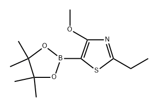 2-ethyl-4-methoxy-5-(4,4,5,5-tetramethyl-1,3,2-dioxaborolan-2-yl)thiazole 구조식 이미지
