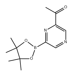 1-(6-(4,4,5,5-tetramethyl-1,3,2-dioxaborolan-2-yl)pyrazin-2-yl)ethan-1-one Structure