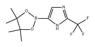 4-(4,4,5,5-tetramethyl-1,3,2-dioxaborolan-2-yl)-2-(trifluoromethyl)-1H-imidazole 구조식 이미지