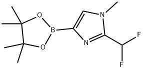 2-(difluoromethyl)-1-methyl-4-(4,4,5,5-tetramethyl-1,3,2-dioxaborolan-2-yl)-1H-imidazole Structure