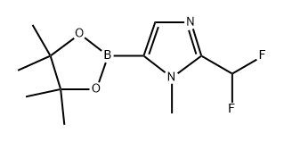 2-(difluoromethyl)-1-methyl-5-(4,4,5,5-tetramethyl-1,3,2-dioxaborolan-2-yl)-1H-imidazole Structure