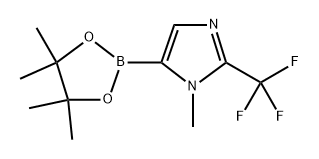 1-methyl-5-(4,4,5,5-tetramethyl-1,3,2-dioxaborolan-2-yl)-2-(trifluoromethyl)-1H-imidazole Structure