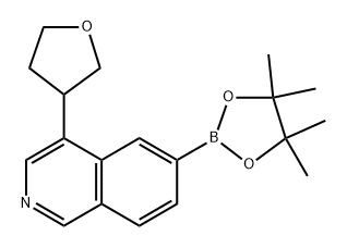 4-(tetrahydrofuran-3-yl)-6-(4,4,5,5-tetramethyl-1,3,2-dioxaborolan-2-yl)isoquinoline 구조식 이미지