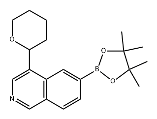 4-(tetrahydro-2H-pyran-2-yl)-6-(4,4,5,5-tetramethyl-1,3,2-dioxaborolan-2-yl)isoquinoline Structure