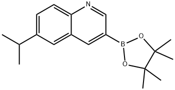 6-isopropyl-3-(4,4,5,5-tetramethyl-1,3,2-dioxaborolan-2-yl)quinoline Structure