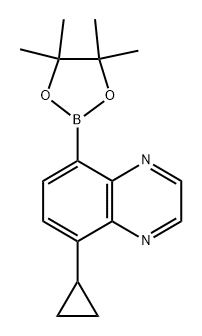 5-cyclopropyl-8-(4,4,5,5-tetramethyl-1,3,2-dioxaborolan-2-yl)quinoxaline Structure