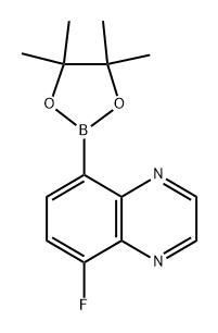 5-fluoro-8-(4,4,5,5-tetramethyl-1,3,2-dioxaborolan-2-yl)quinoxaline Structure