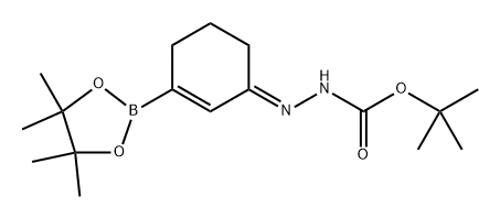 tert-butyl (Z)-2-(3-(4,4,5,5-tetramethyl-1,3,2-dioxaborolan-2-yl)cyclohex-2-en-1-ylidene)hydrazine-1-carboxylate Structure