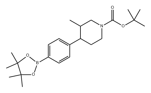 tert-butyl 3-methyl-4-(4-(4,4,5,5-tetramethyl-1,3,2-dioxaborolan-2-yl)phenyl)piperidine-1-carboxylate Structure