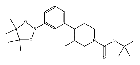 tert-butyl 3-methyl-4-(3-(4,4,5,5-tetramethyl-1,3,2-dioxaborolan-2-yl)phenyl)piperidine-1-carboxylate Structure