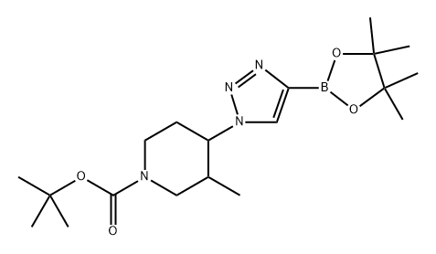 tert-butyl 3-methyl-4-(4-(4,4,5,5-tetramethyl-1,3,2-dioxaborolan-2-yl)-1H-1,2,3-triazol-1-yl)piperidine-1-carboxylate Structure