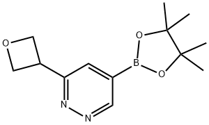 3-(oxetan-3-yl)-5-(4,4,5,5-tetramethyl-1,3,2-dioxaborolan-2-yl)pyridazine Structure