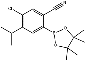 5-chloro-4-isopropyl-2-(4,4,5,5-tetramethyl-1,3,2-dioxaborolan-2-yl)benzonitrile Structure