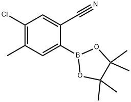 5-chloro-4-methyl-2-(4,4,5,5-tetramethyl-1,3,2-dioxaborolan-2-yl)benzonitrile 구조식 이미지