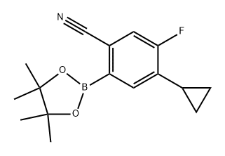 4-cyclopropyl-5-fluoro-2-(4,4,5,5-tetramethyl-1,3,2-dioxaborolan-2-yl)benzonitrile Structure