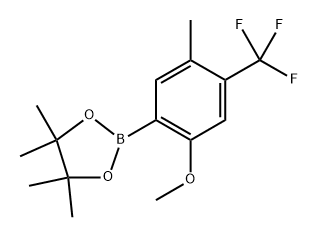 2-(2-methoxy-5-methyl-4-(trifluoromethyl)phenyl)-4,4,5,5-tetramethyl-1,3,2-dioxaborolane Structure