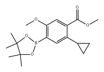 methyl 2-cyclopropyl-5-methoxy-4-(4,4,5,5-tetramethyl-1,3,2-dioxaborolan-2-yl)benzoate Structure