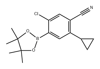 5-chloro-2-cyclopropyl-4-(4,4,5,5-tetramethyl-1,3,2-dioxaborolan-2-yl)benzonitrile Structure