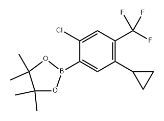 2-(2-chloro-5-cyclopropyl-4-(trifluoromethyl)phenyl)-4,4,5,5-tetramethyl-1,3,2-dioxaborolane Structure