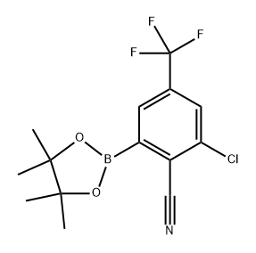 2-chloro-6-(4,4,5,5-tetramethyl-1,3,2-dioxaborolan-2-yl)-4-(trifluoromethyl)benzonitrile Structure