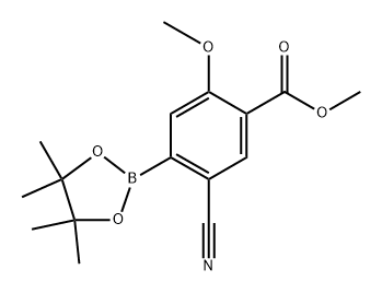 methyl 5-cyano-2-methoxy-4-(4,4,5,5-tetramethyl-1,3,2-dioxaborolan-2-yl)benzoate Structure