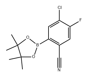 4-chloro-5-fluoro-2-(4,4,5,5-tetramethyl-1,3,2-dioxaborolan-2-yl)benzonitrile Structure