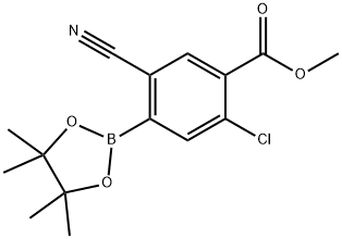 methyl 2-chloro-5-cyano-4-(4,4,5,5-tetramethyl-1,3,2-dioxaborolan-2-yl)benzoate Structure