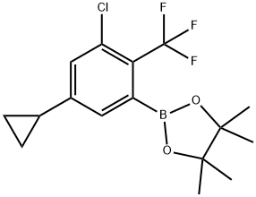 2-(3-chloro-5-cyclopropyl-2-(trifluoromethyl)phenyl)-4,4,5,5-tetramethyl-1,3,2-dioxaborolane Structure