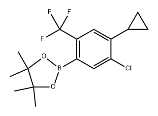 2-(5-chloro-4-cyclopropyl-2-(trifluoromethyl)phenyl)-4,4,5,5-tetramethyl-1,3,2-dioxaborolane 구조식 이미지