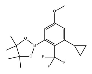 2-(3-cyclopropyl-5-methoxy-2-(trifluoromethyl)phenyl)-4,4,5,5-tetramethyl-1,3,2-dioxaborolane Structure