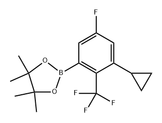 2-(3-cyclopropyl-5-fluoro-2-(trifluoromethyl)phenyl)-4,4,5,5-tetramethyl-1,3,2-dioxaborolane 구조식 이미지