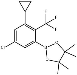 2-(5-chloro-3-cyclopropyl-2-(trifluoromethyl)phenyl)-4,4,5,5-tetramethyl-1,3,2-dioxaborolane Structure