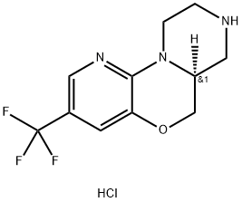 (S)-3-(Trifluoromethyl)-6,6a,7,8,9,10-hexahydropyrazino[1,2-d]pyrido[3,2-b][1,4]oxazine hydrochloride Structure