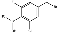 B-[4-(Bromomethyl)-2-chloro-6-fluorophenyl]boronic acid Structure