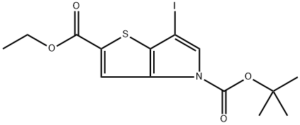 4-(tert-Butyl) 2-ethyl 6-iodo-4H-thieno[3,2-b]pyrrole-2,4-dicarboxylate Structure