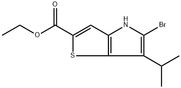Ethyl 5-bromo-6-isopropyl-4H-thieno[3,2-b]pyrrole-2-carboxylate 구조식 이미지