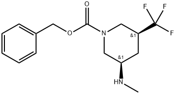 Benzyl (3R,5S)-3-(methylamino)-5-(trifluoromethyl)piperidine-1-carboxylate Structure