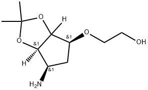 rel-2-(4S,6R,6aR)-6-Aminotetrahydro-2,2-dimethyl-4H-cyclopenta-1,3-dioxol-4-yloxyethanol Structure