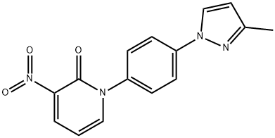 1-4-(3-Methyl-1H-pyrazol-1-yl)phenyl-3-nitro-2(1H)-pyridinone Structure
