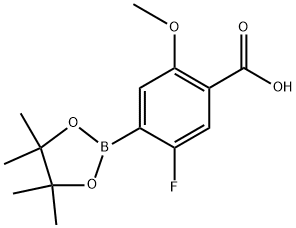 5-Fluoro-2-methoxy-4-(4,4,5,5-tetramethyl-1,3,2-dioxaborolan-2-yl)benzoic acid Structure