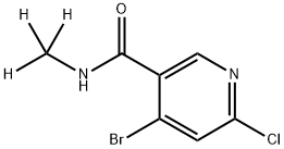 3-Pyridinecarboxamide, 4-bromo-6-chloro-N-(methyl-d3)- 구조식 이미지