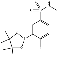 4-Fluoro-N-methyl-3-(4,4,5,5-tetramethyl-1,3,2-dioxaborolan-2-yl)benzenesulfonamide Structure