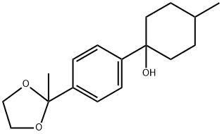 4-methyl-1-(4-(2-methyl-1,3-dioxolan-2-yl)phenyl)cyclohexanol Structure