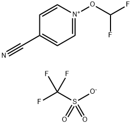 4-Cyano-1-(difluoromethoxy)pyridin-1-ium trifluoromethanesulfonate Structure