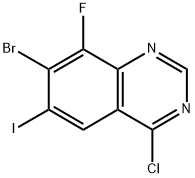 7-Bromo-4-chloro-8-fluoro-6-iodoquinazoline 구조식 이미지