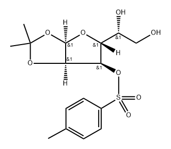 α-D-Allofuranose, 1,2-O-(1-methylethylidene)-, 3-(4-methylbenzenesulfonate) Structure